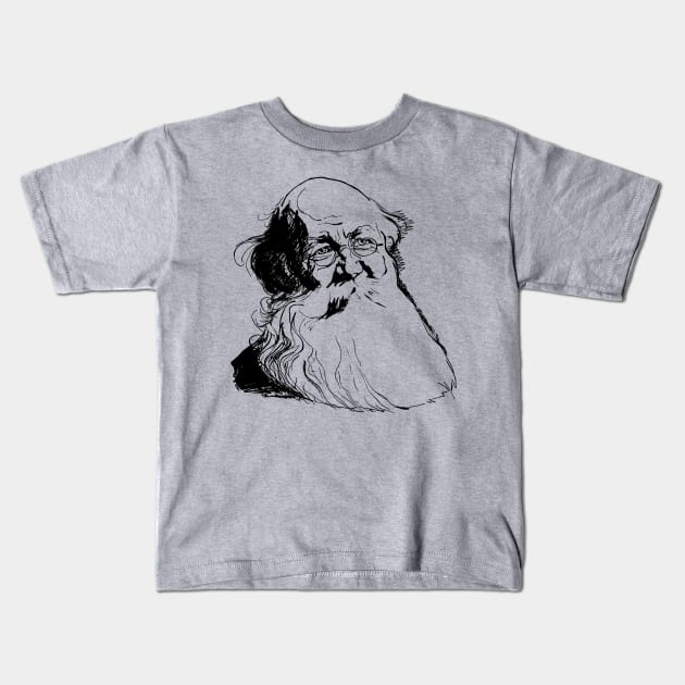 Peter Kropotkin Sketch - Anarchist, Socialist, Anarcho-Communist, Philosopher Kids T-Shirt by SpaceDogLaika